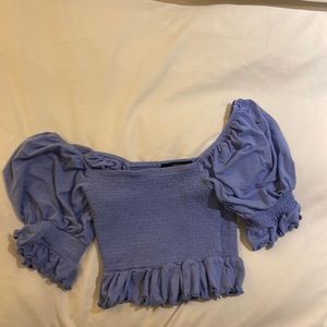 Scrunchie purple crop top from forever 21
